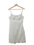 Vorschaubild 1 von Spitzenkleid Damen Gr. 38 M Weiß Trägerkleid Cocktailkleid Festlich