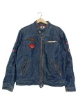 Vorschaubild 1 von Herren Jeansjacke Blau Gr. 50 L Baumwolle Reißverschluss Casual