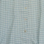 Vorschaubild 3 von Hemdbluse Damen Kurzarm Kariert Blau Gr. 52 XL Baumwolle