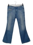 Vorschaubild 1 von Bootcut Jeans Damen Gr. W29/38/M Blau Baumwolle Uni Retro Casual Logo L33