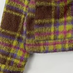 Vorschaubild 4 von Übergangsjacke Damen Gr. 38/M Mehrfarbig Polyester Kariert Casual Knopf