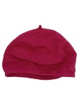 Vorschaubild 1 von Baskenmütze Damen Mütze Rot Strickmuster Baumwolle Casual Freizeit