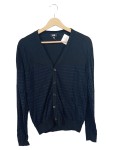 Vorschaubild 1 von Strickjacke Damen Schwarz Gr. 36/S Wolle Gestreift Casual Langarm Knopf