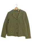 Vorschaubild 1 von Trachtenjacke Damen Grün Gr. 40/L Wolle Uni Traditionell Langarm