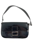 Vorschaubild 1 von Umhängetasche Damen Schwarz Lackoptik Schultertasche Tasche Modern