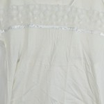Vorschaubild 3 von Schlafanzug Damen Weiß Gr. 38/M Baumwolle Blumenmuster Romantisch Freizeit