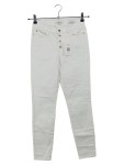 Vorschaubild 1 von 1981 Skinny High Waist Jeans Damen W27 36 S Weiß Knopfleiste