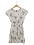 Vorschaubild 1 von Blusenkleid Damen Weiß Blumenmuster Sommer Freizeitkleid Gr. 36 S