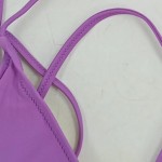 Vorschaubild 4 von Bikini-Oberteil Damen Lila Gr. 38/M Polyamid Uni Sportlich Ärmellos