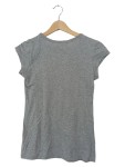 Vorschaubild 2 von T-Shirt Damen Kurzarm Grau Logo-Print Pailletten Gr. 34 XS Casual