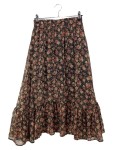 Vorschaubild 1 von Noemie & Co Damen Volantrock Blumenmuster Rüschen Schwarz Gr. 36 S