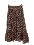 Vorschaubild 2 von Noemie & Co Damen Volantrock Blumenmuster Rüschen Schwarz Gr. 36 S