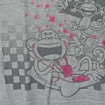 Vorschaubild 4 von Kinder T-Shirt Gr. 146 Affe Motiv Glitzer Grau Baumwolle