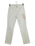 Vorschaubild 1 von Straight High Jeans Damen Blumenmuster Stickerei Weiß Gr. W31 L31