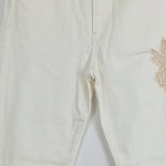 Vorschaubild 3 von Straight High Jeans Damen Blumenmuster Stickerei Weiß Gr. W31 L31
