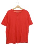 Vorschaubild 1 von Herren T-Shirt Rot Gr. 44/XXL Kurzarm Baumwolle Casual Knopfleiste