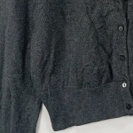 Vorschaubild 4 von Strickjacke Damen Gr. 38 M Grau Melierter Feinstrick Basic Knopfleiste