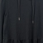 Vorschaubild 3 von Damen Hoodie Kleid Gr. 38 M Schwarz Kapuze Freizeitkleid Uni Polyester
