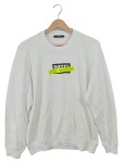 Vorschaubild 1 von Sweatshirt Herren Gr. 48/M Weiß Baumwolle Logo-Print Casual Langarm