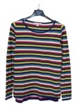 Vorschaubild 1 von Damen Pullover Gr. 32/XS Mehrfarbig Gestreift Baumwolle Langarm