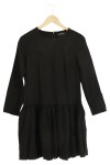 Vorschaubild 1 von Damen festliches Kleid Gr. 38/M Schwarz Elegant Rüschen 3/4-Arm