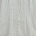 Vorschaubild 4 von Damen Hemdbluse Gr. 38 Weiß Baumwolle 3/4-Arm Strukturmuster