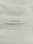 Vorschaubild 2 von Damen Hemdbluse Gr. 38 Weiß Baumwolle 3/4-Arm Strukturmuster