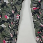 Vorschaubild 4 von Cargohose Damen Grün Blumenmuster L30 XL W33 Freizeit Hose