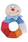 Vorschaubild 1 von Baby Rassel Clown Mehrfarbig Stoff Greifling Spielzeug Farbenfroh