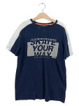 Vorschaubild 1 von Kinder T-Shirt Gr. 146 Blau Kurzarm Baumwolle Schriftzug