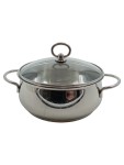 Vorschaubild 1 von 0331 Kochtopf Edelstahl 22 cm Silber mit Deckel