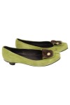 Vorschaubild 1 von Ballerinas Damen Wildleder Grün Slip-On Gr. 36.5