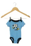 Vorschaubild 1 von Baby Body Gr. 68 Blau Fußball Motiv Kurzarm Baumwolle