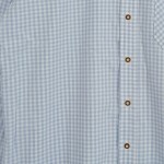 Vorschaubild 3 von Herren Trachtenhemd Blau Kariert Langarm Gr. 50 L Baumwolle