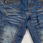 Vorschaubild 3 von Biker Jeans Tapered Fit Herren Blau W32 Reißverschluss Freizeit