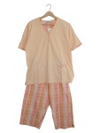 Vorschaubild 1 von Schlafanzug Damen Gr. 40/L Orange Baumwolle Polyester Kariert Komfortabel