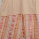 Vorschaubild 4 von Schlafanzug Damen Gr. 40/L Orange Baumwolle Polyester Kariert Komfortabel