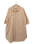 Vorschaubild 1 von Hemdbluse Damen 3/4-Arm Gestreift Baumwolle Beige Gr. 52 6XL