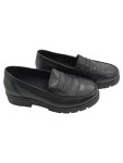 Vorschaubild 1 von Damen Loafer Komfortabel Leder Slipper Schwarz Gr. 37.5