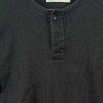 Vorschaubild 3 von Herren Henley Shirt Kurzarm Rippstrick Schwarz Gr. S