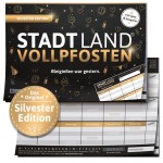 Vorschaubild 1 von Stadt Land Vollpfosten Silvester Edition A5 Spielblock Partyspiel