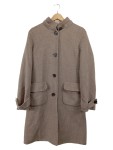 Vorschaubild 1 von Wollmantel Damen Beige Gr. 38/M Wolle Uni Klassisch Langarm Alltag