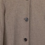 Vorschaubild 3 von Wollmantel Damen Beige Gr. 38/M Wolle Uni Klassisch Langarm Alltag
