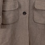 Vorschaubild 4 von Wollmantel Damen Beige Gr. 38/M Wolle Uni Klassisch Langarm Alltag