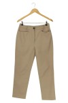 Vorschaubild 1 von Stoffhose Damen Gr. 36 Beige Baumwolle Uni Elegant Klassisch Preppy