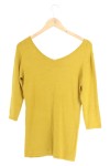 Vorschaubild 2 von Damen Langarmshirt 3/4 Arm Gelb Gr. 36/S Basic Freizeit