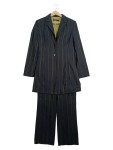 Vorschaubild 1 von Hosenanzug Damen Business Anzug Schwarz Gestreift Gr. 38 M Blazer