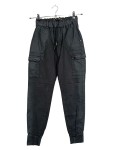 Vorschaubild 1 von Cargohose Damen Gr. W25/34/XS Schwarz Baumwolle Uni Casual Freizeit 33 cm