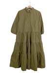 Vorschaubild 1 von Hemdblusenkleid Baumwolle Uni Oliv Damen Gr. 42 XL Freizeit