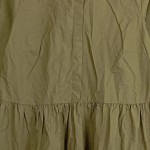 Vorschaubild 3 von Hemdblusenkleid Baumwolle Uni Oliv Damen Gr. 42 XL Freizeit